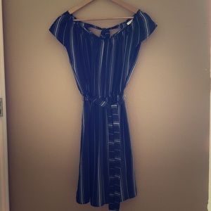 Lauren Conrad navy striped dress